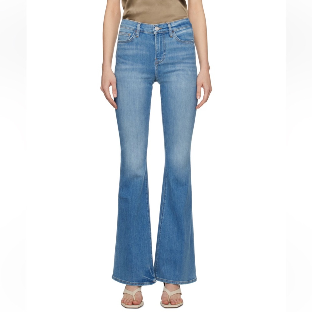 FRAME Le High Flare mid wash jeans
